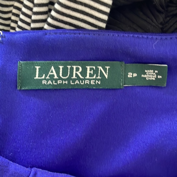 Blue/purple Ralph Lauren mini off the shoulder fitting dress - Picture 3 of 3